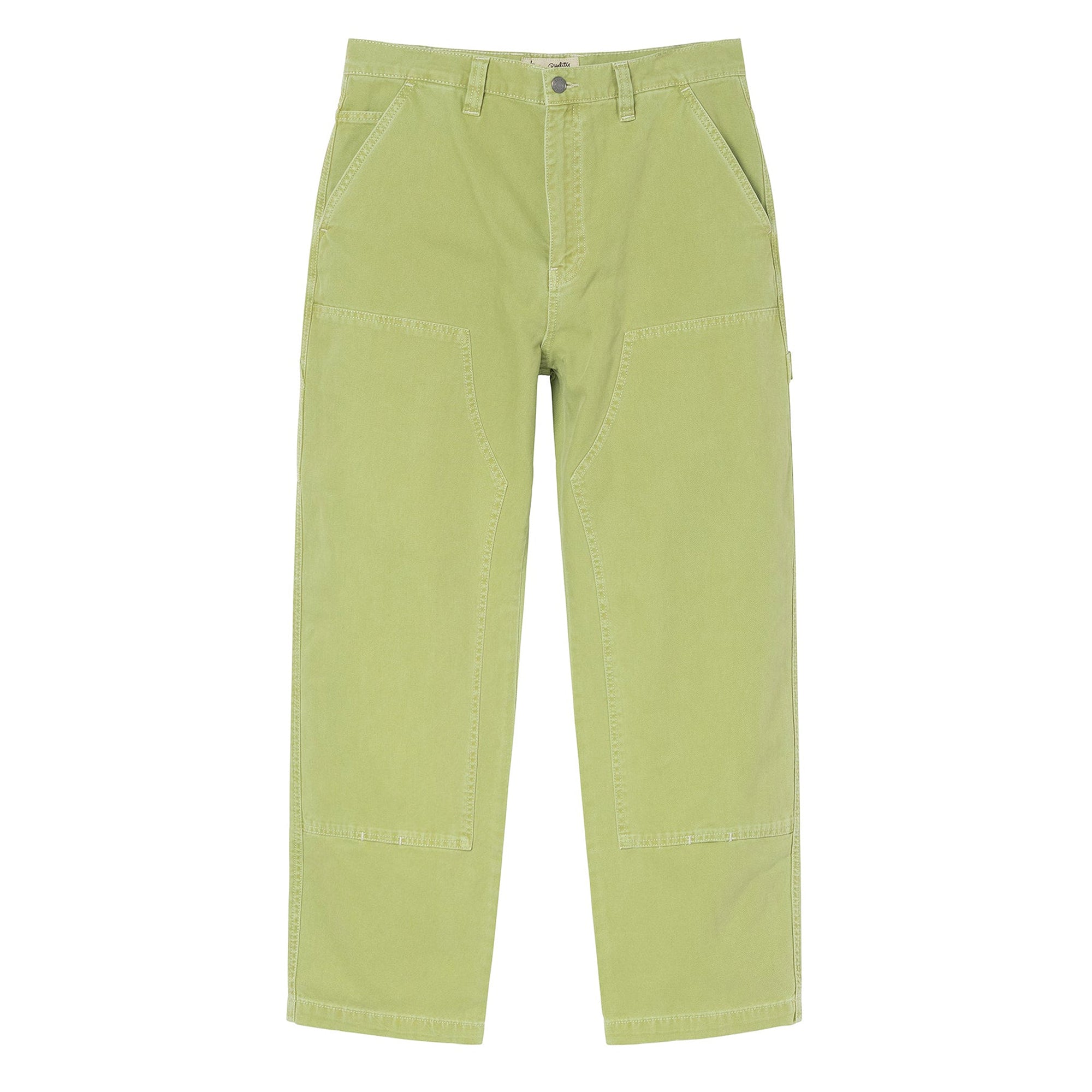 Stüssy: Stone Washed Canvas Work Pant (Lime) | DSMNY E-SHOP