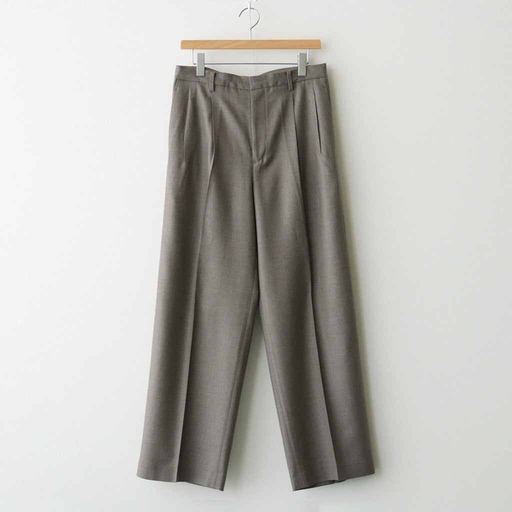 SUPER LIGHT WOOL TWO-TUCK SLACKS #TOP BROWN [A25AP05OS] – ciacura