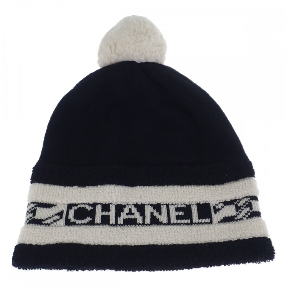 シャネル CHANEL ロゴ 帽子 AA7298B04639N9704 ニットキャップ