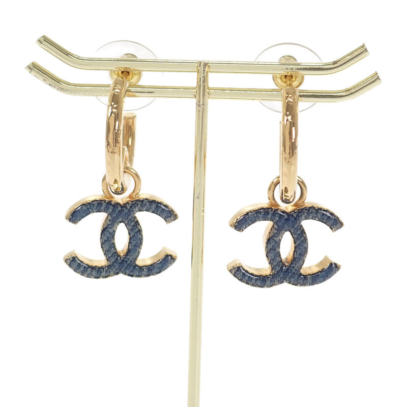 シャネル CHANEL デニムフープ ココマーク ABC741 ピアス メタル