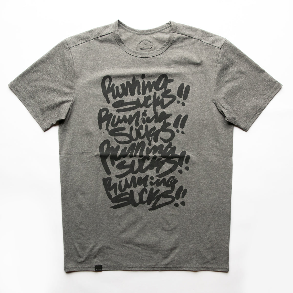 アンサーフォー / Tシャツ”ランニング サックス！01” (Gray) – Run