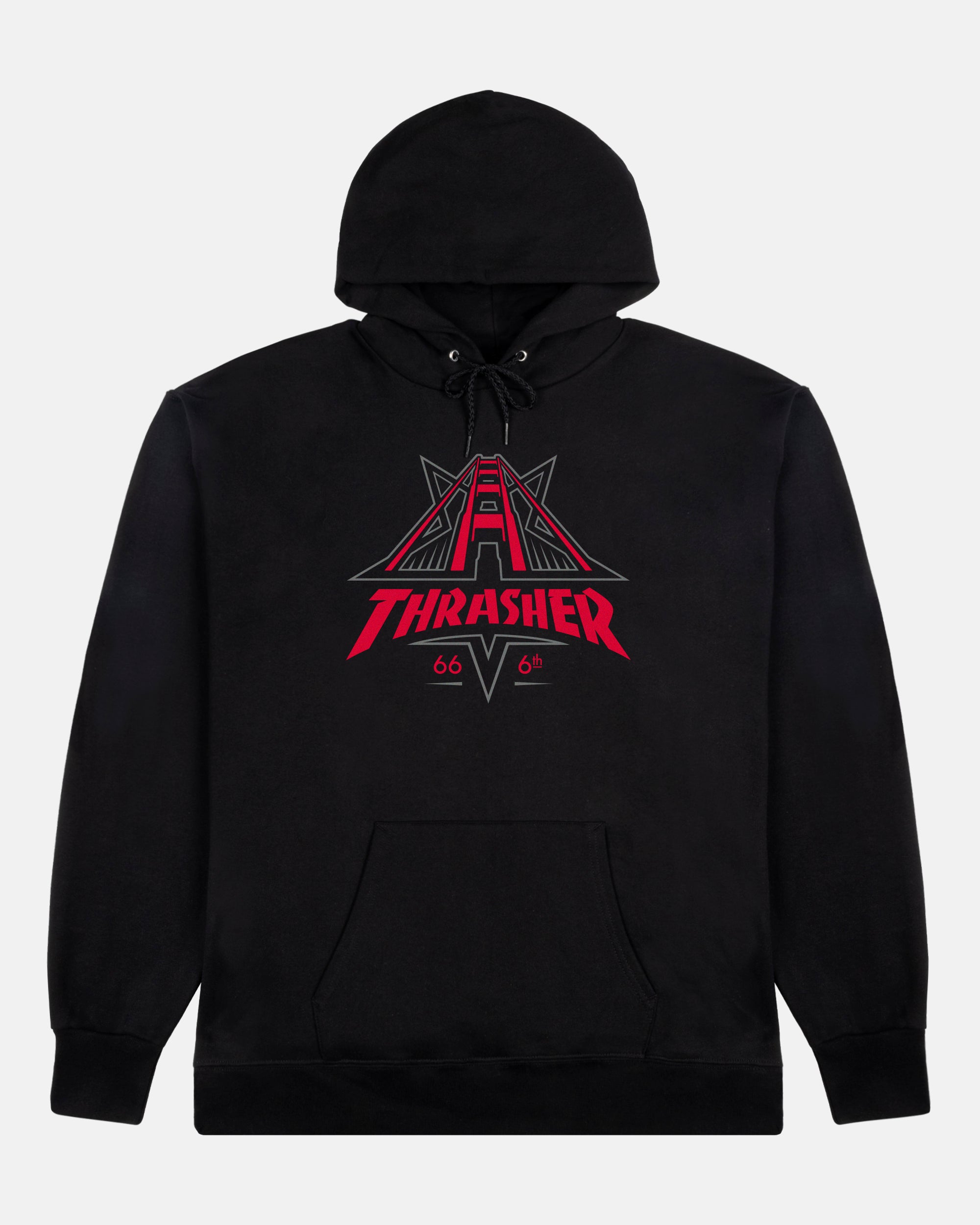 GOLDEN GATE - HOODIE - BLACK – Thrasher Magazine