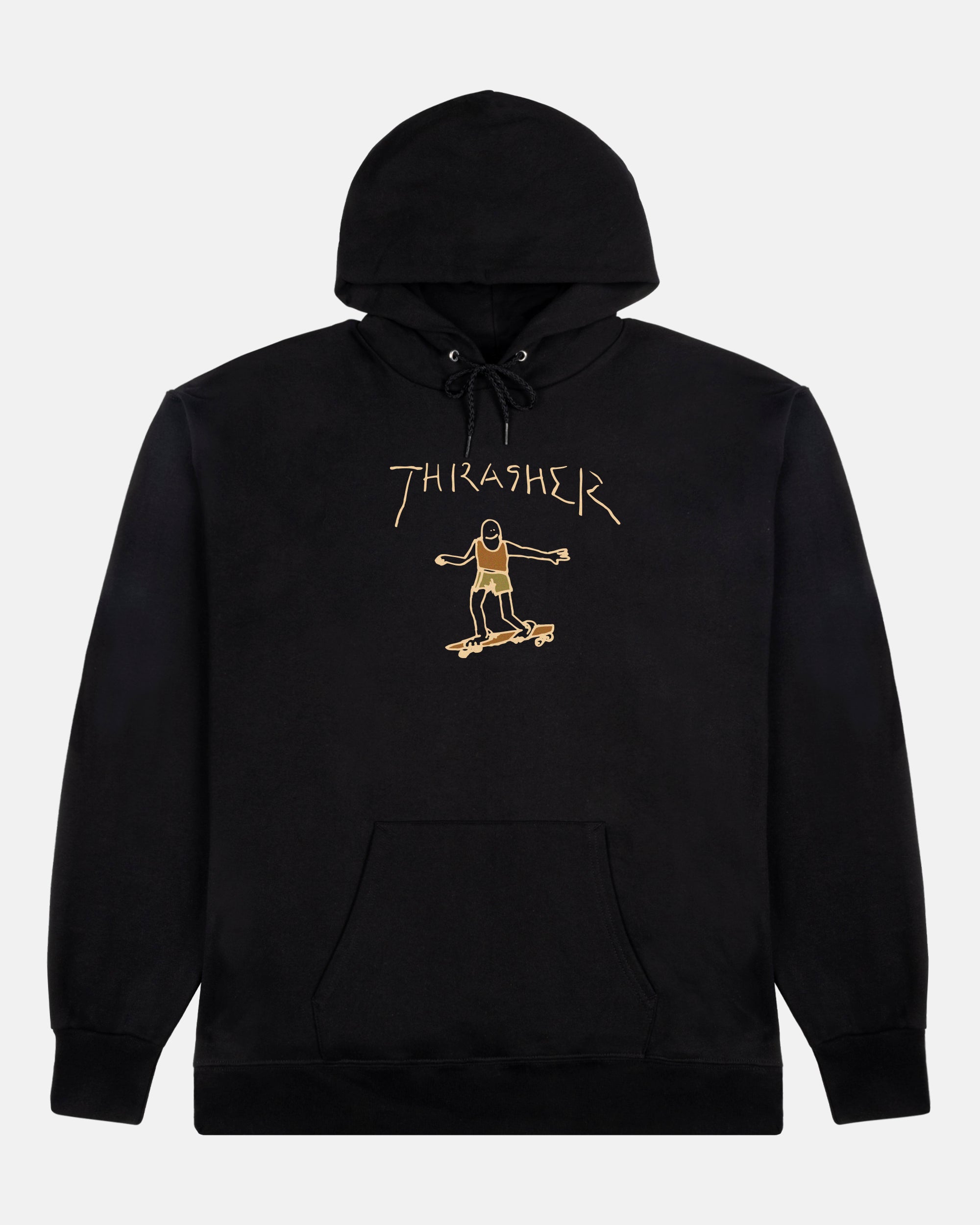 GONZ - HOODIE - BLACK / BROWN – Thrasher Magazine