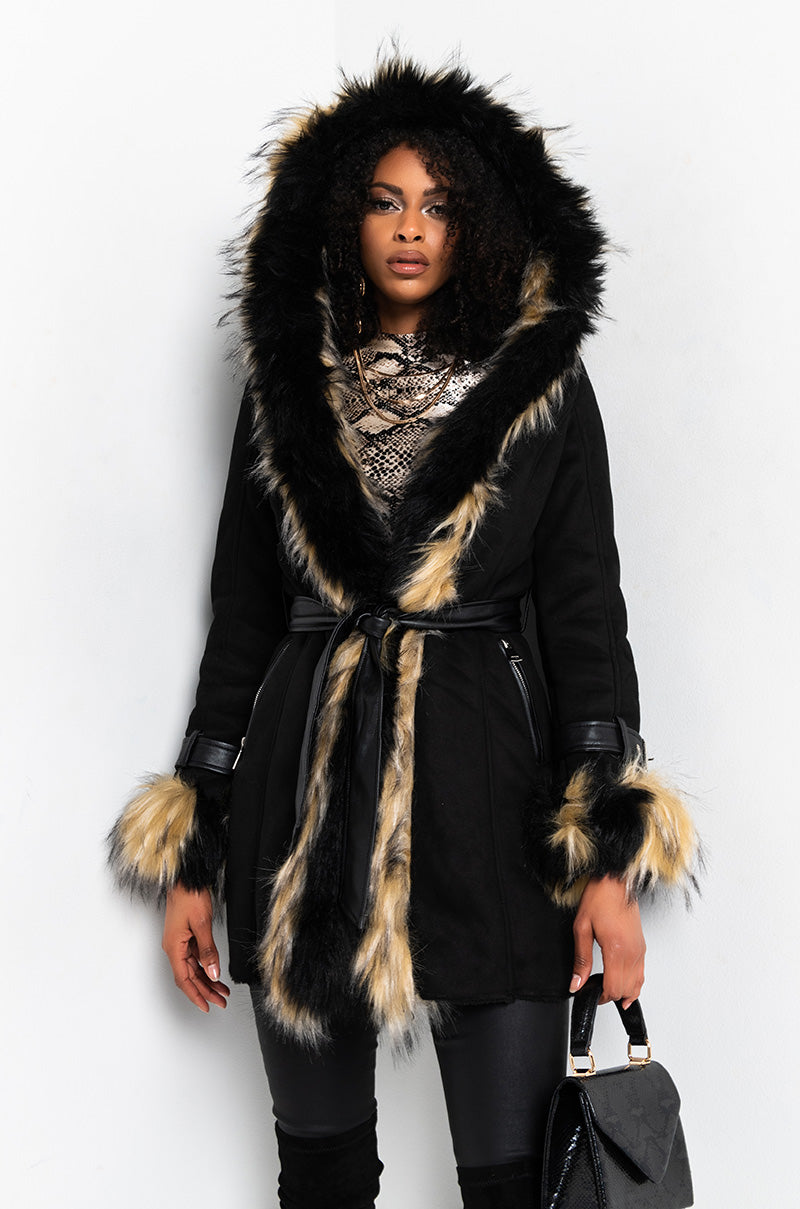 CATALINA MIX FAUX FUR LONG DRESSY COAT – AKIRA