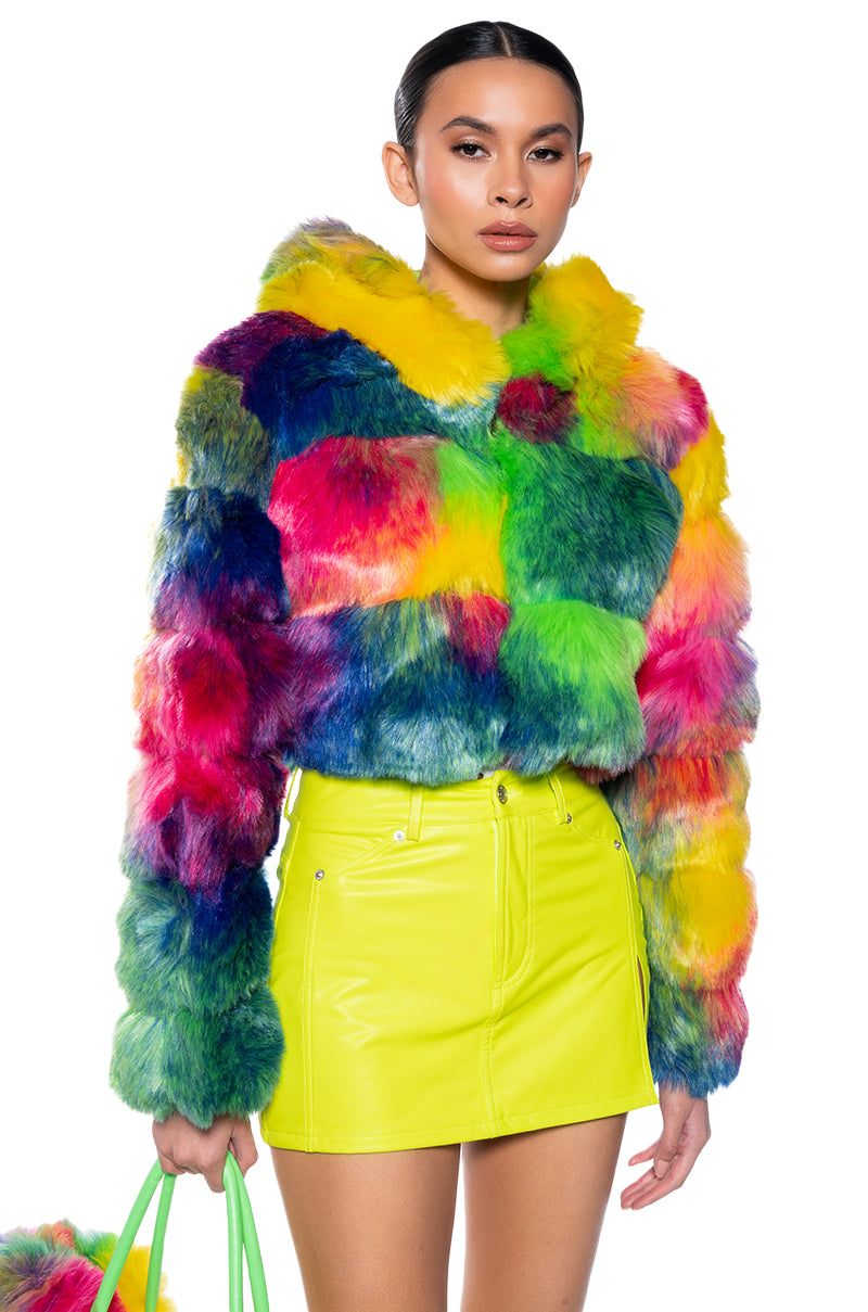 GRACELLE MULTI FAUX FUR JACKET – AKIRA