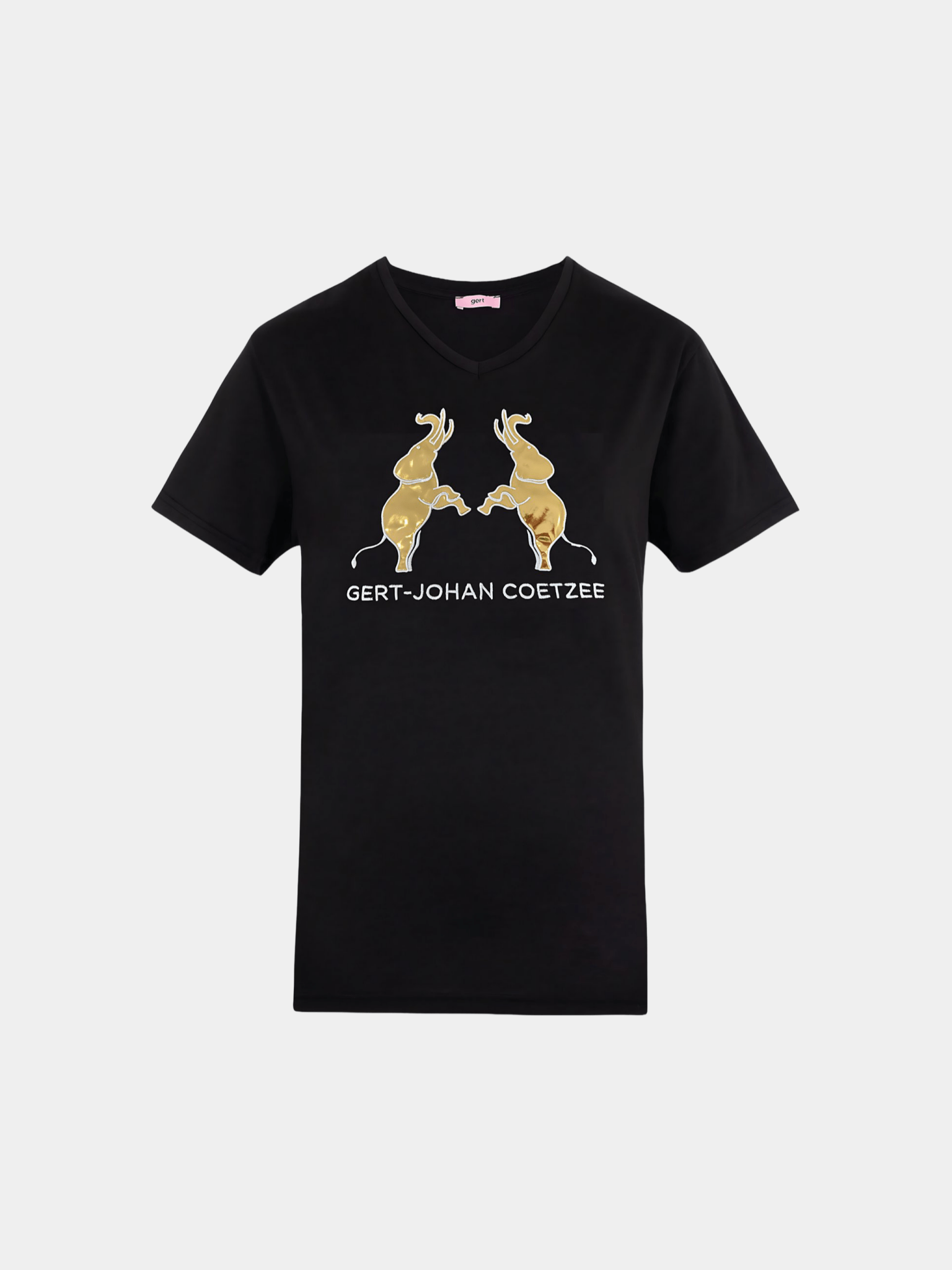 Black Elephant Embroidered T-shirt