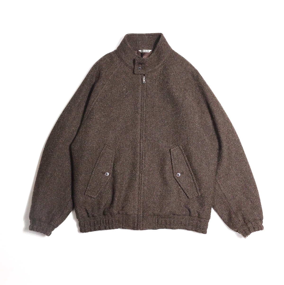 AURALEE「LAMA SHETLAND WOOL TWEED ZIP BLOUSON / BROWN TWEED」 – SISTER