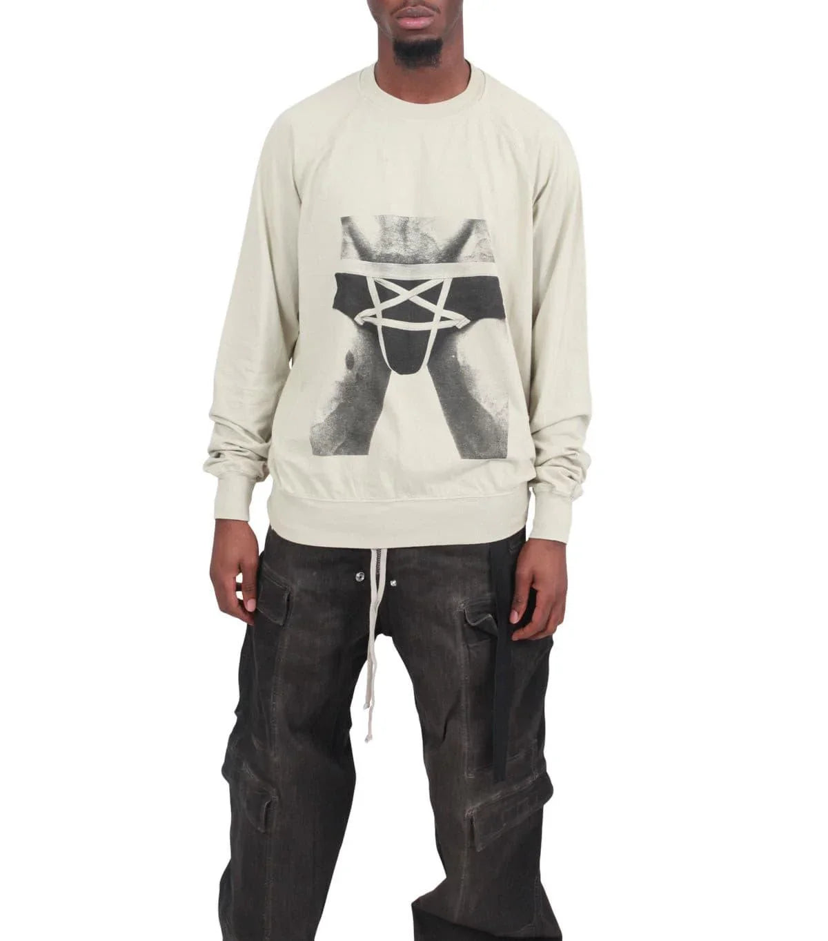Rick Owens DRKSHDW Baseball Tee Pearl Black | SOMEWHERE®