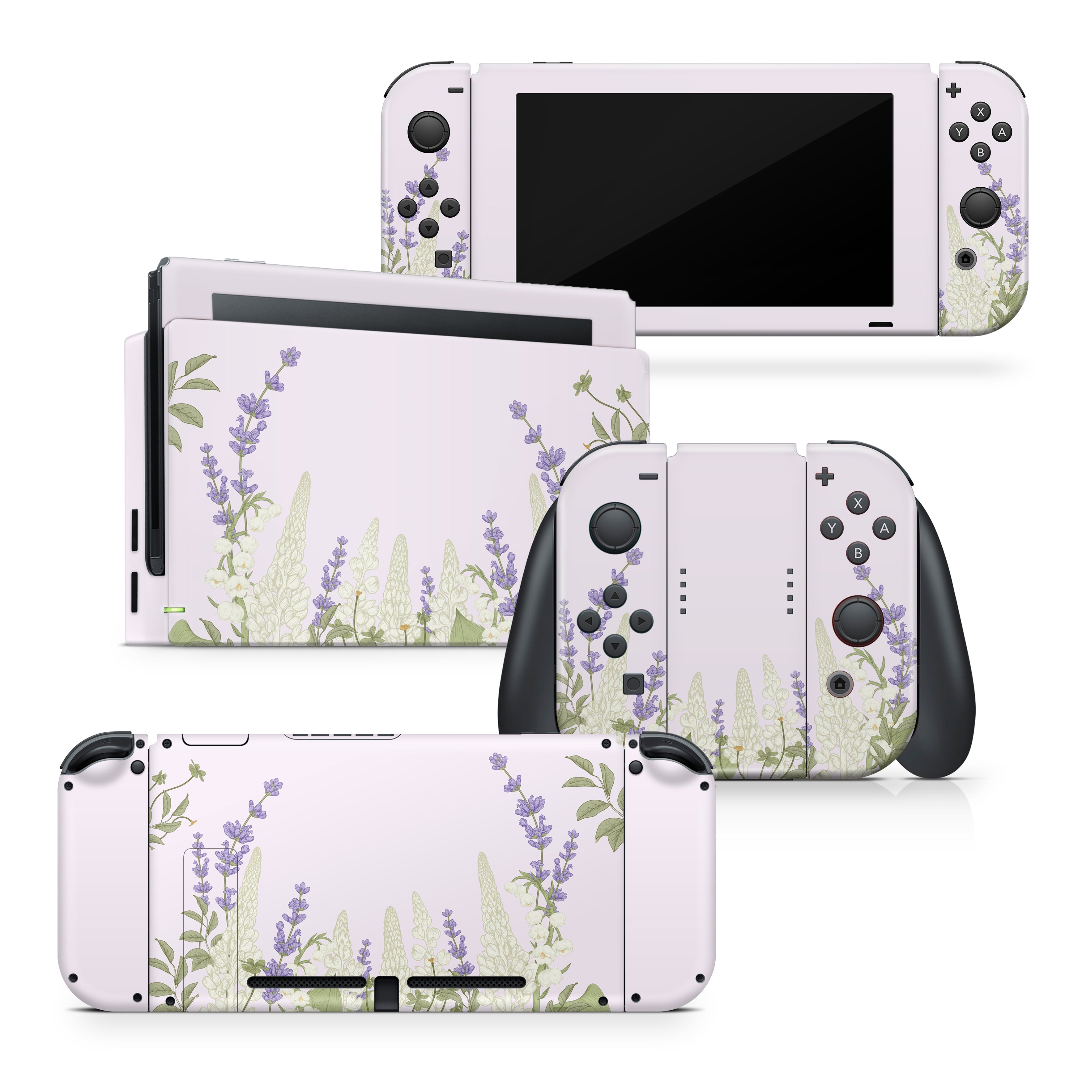 Lavender Nintendo Switch Skin | Full Wrap Premium Vinyl 3M Sticker