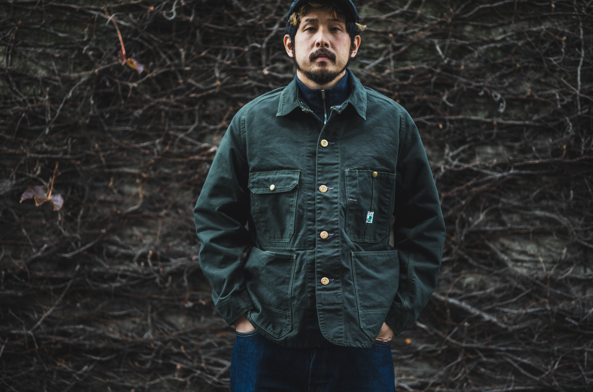 Cat Head Jacket Green Canvas | TCB jeans