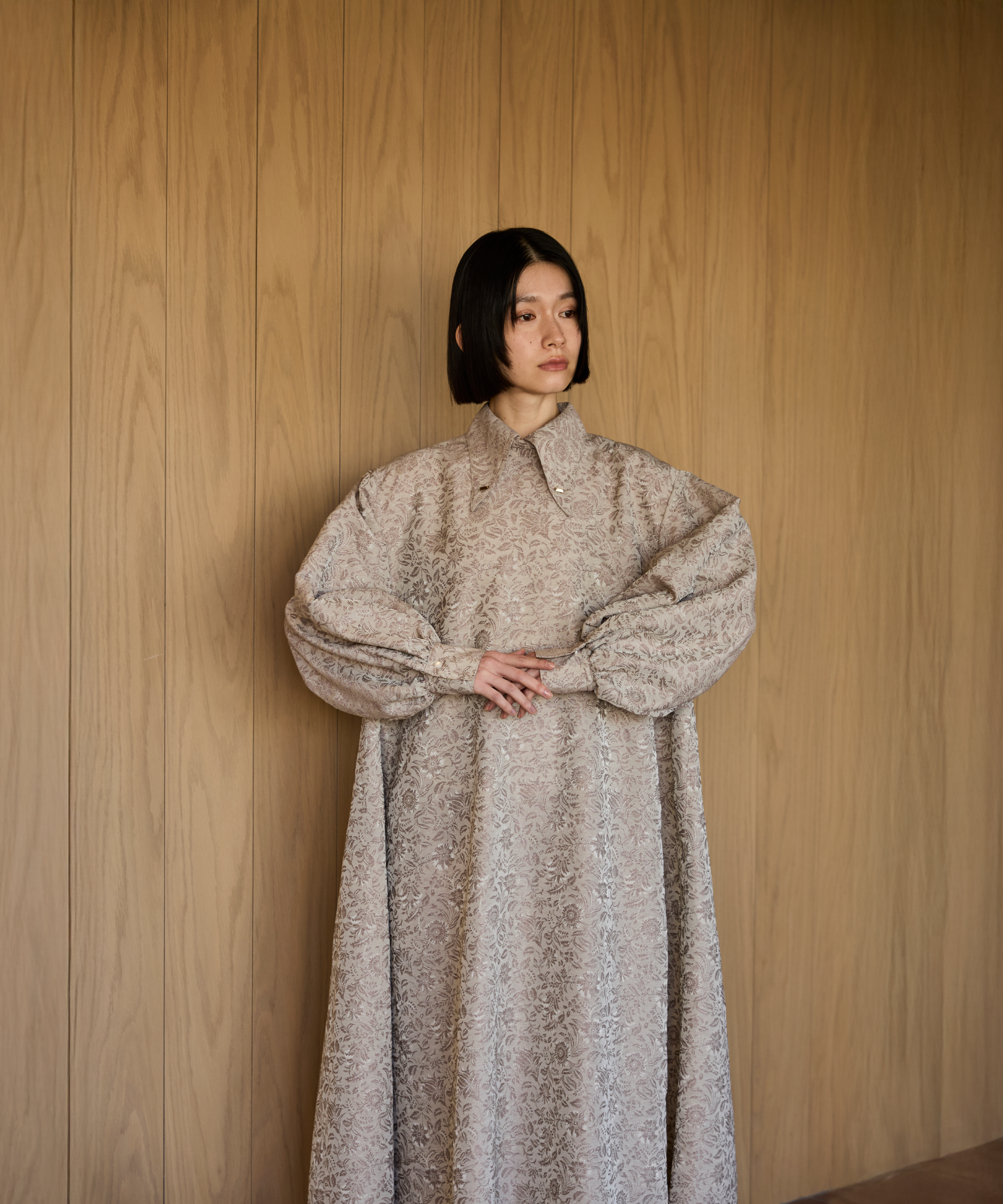 ≪通常販売≫jacquard button down one piece（ジャカードボタンダウン