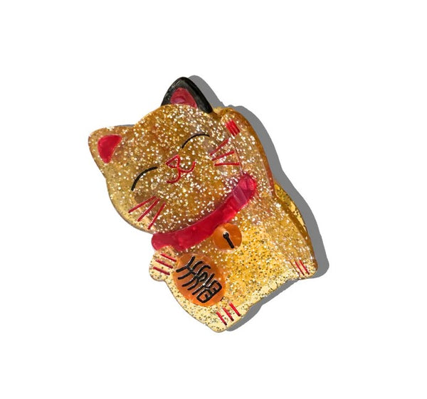 LUCKY CAT HAIR CLIP - The Huntington Store
