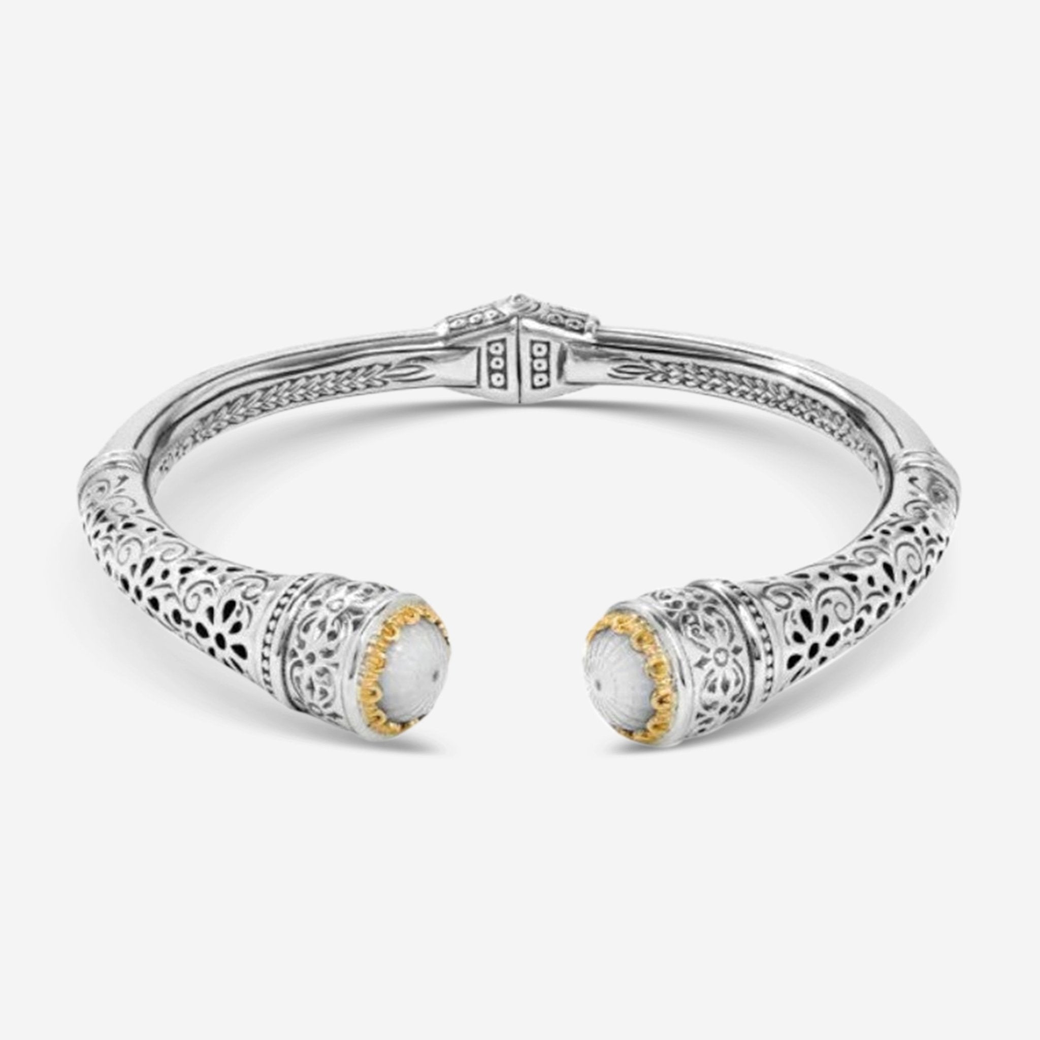 Konstantino Dome Sterling Silver and 18K Yellow Gold Mother of