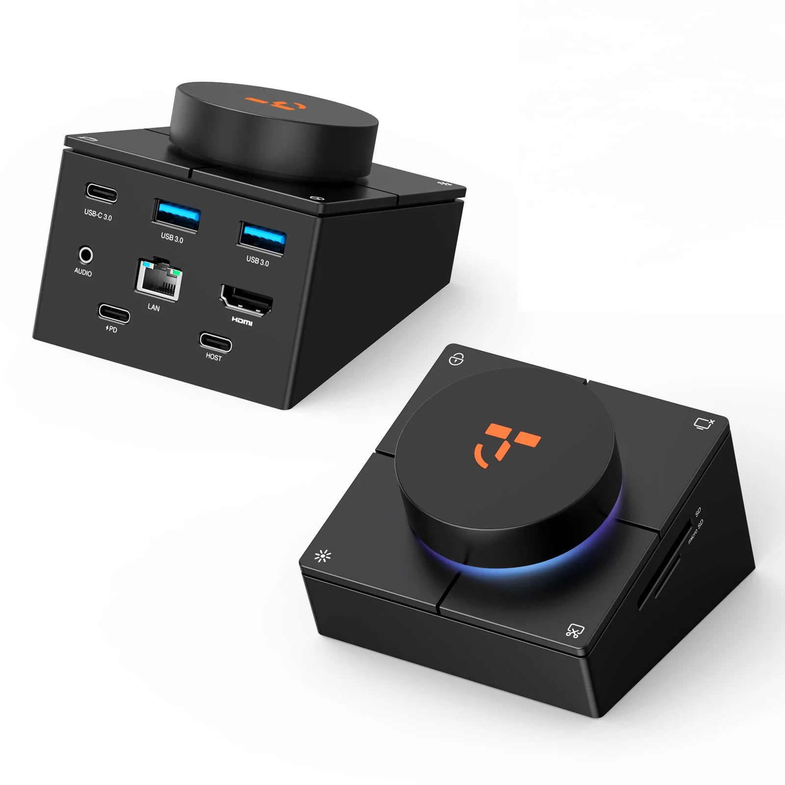 TobenONE 10-in-1 USB-C Dock with Shortcut Keys & 4K HDMI & Volume Knob