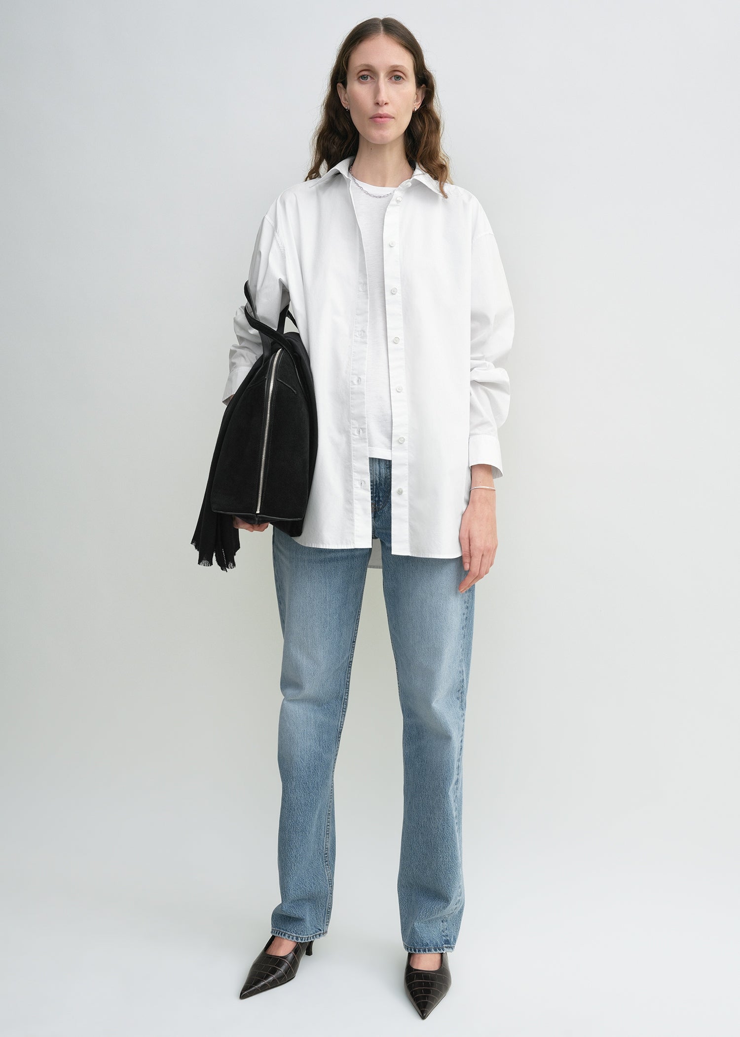 Classic tumbled shirt white – TOTEME