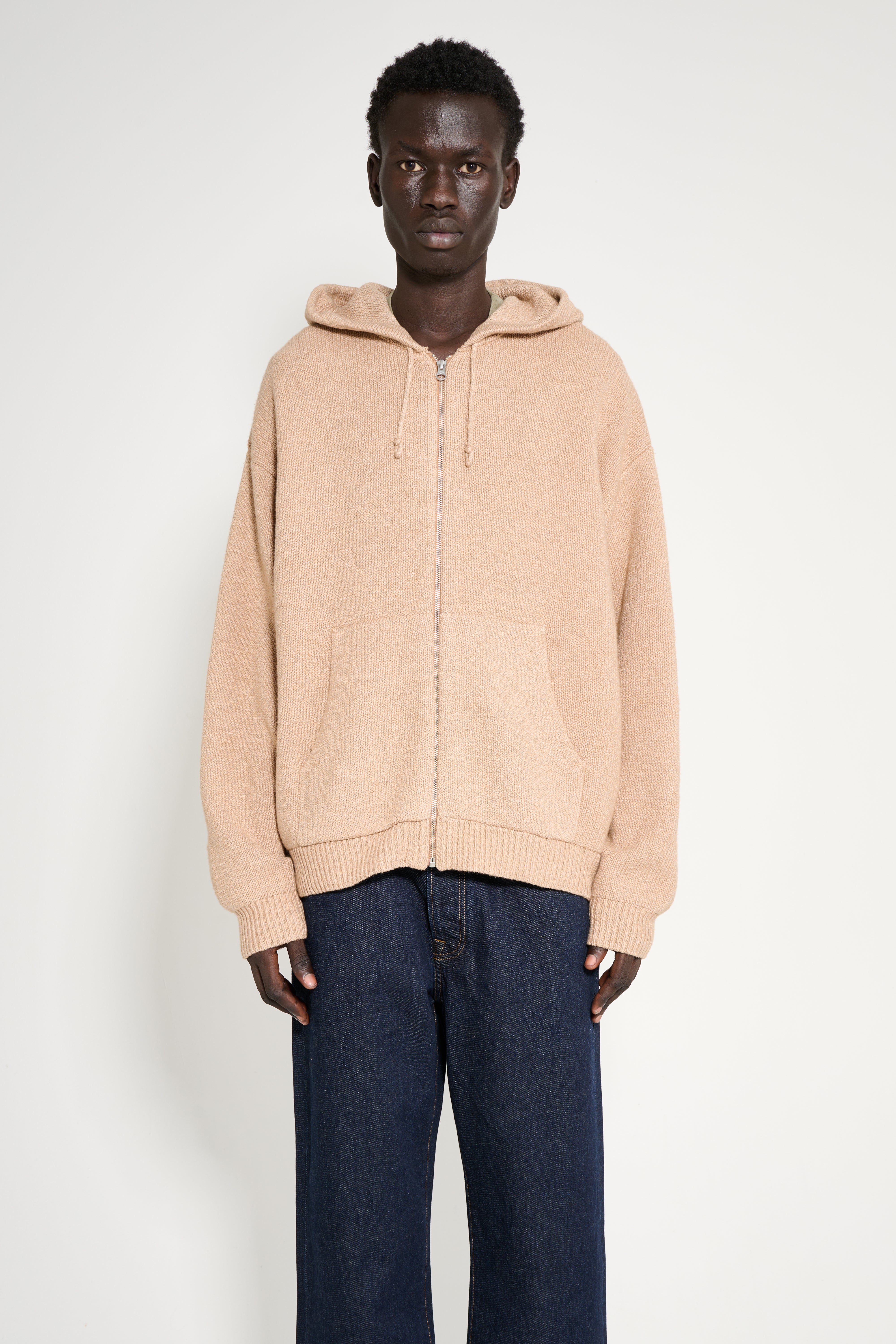 Stüssy Zip Up Hooded Sweater Camel – Très Bien