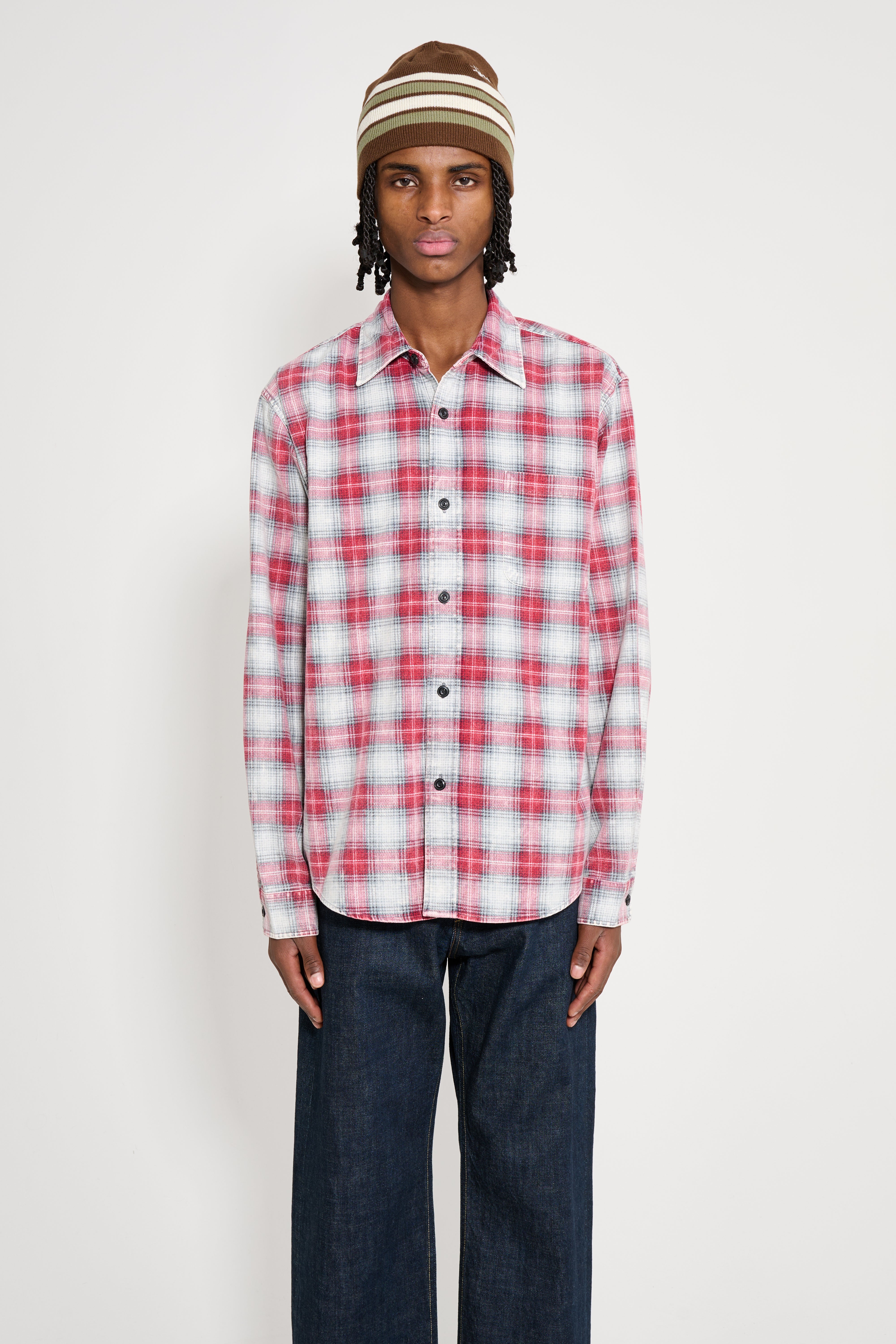 Stüssy Dax Plaid Shirt Red – Très Bien
