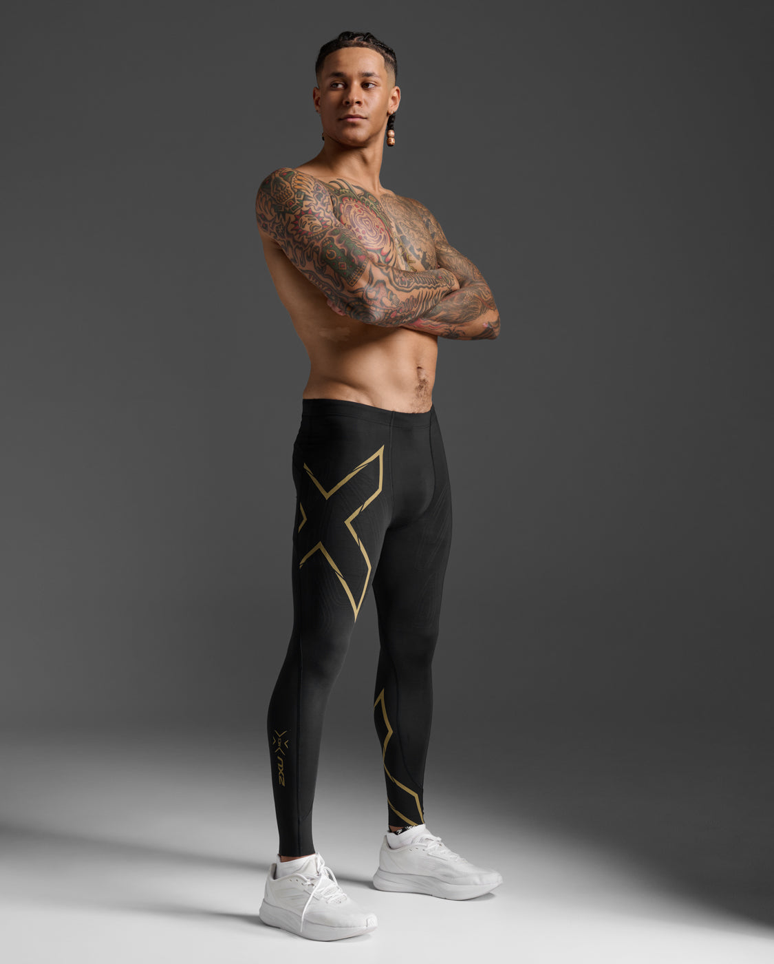 Men's Running Tights | Light Speed | Black/Gold – 2XU US