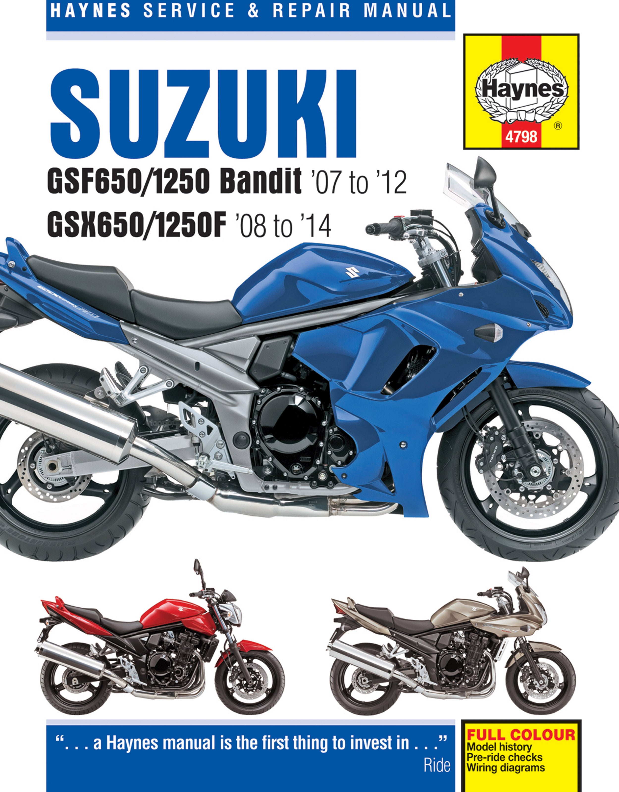 Suzuki GSF650/1250 Bandit & GSX650/1250F (07-14) Haynes Repair