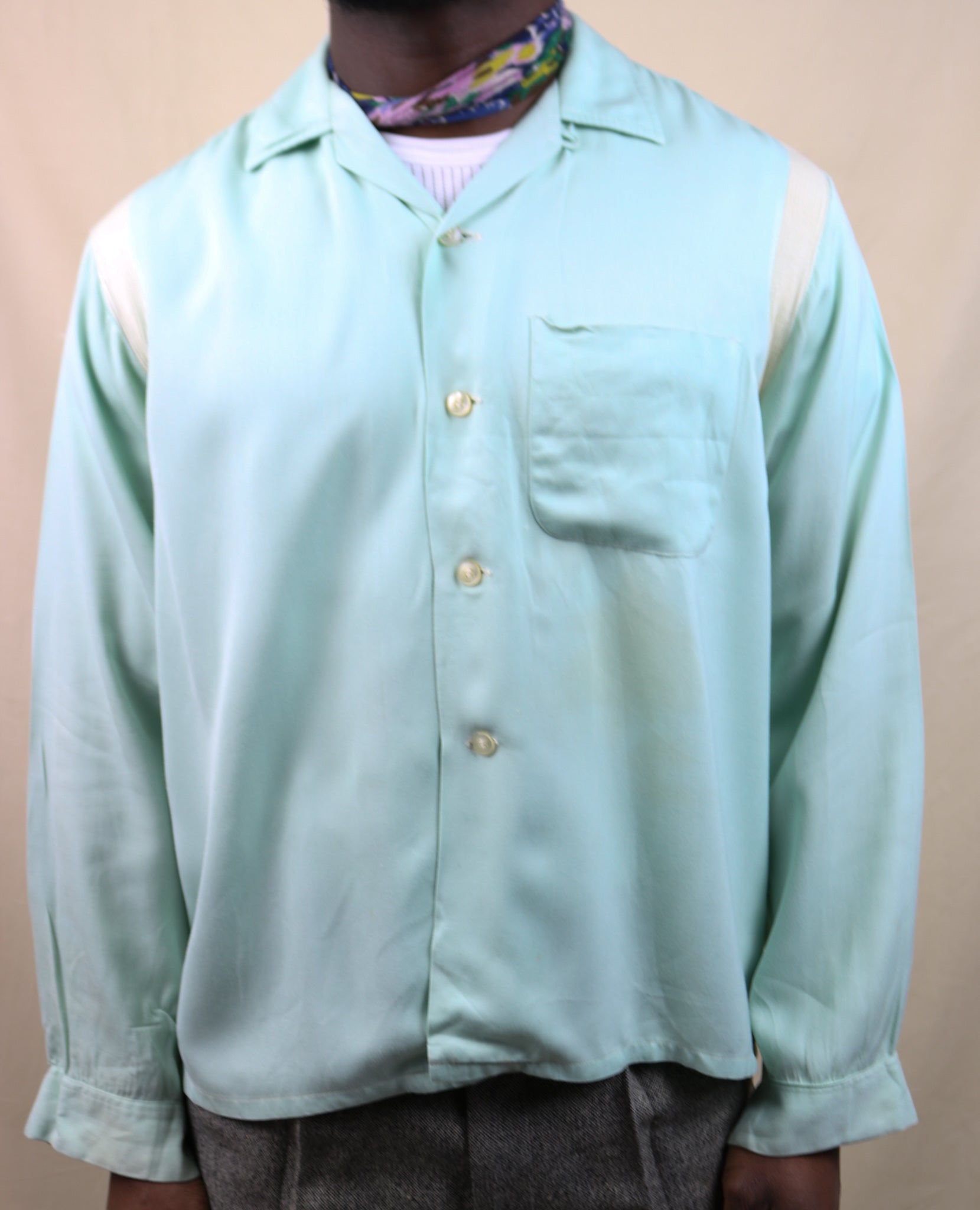 Vintage 1940s 50s Gab/Rayon Shirt – Valdana Vintage