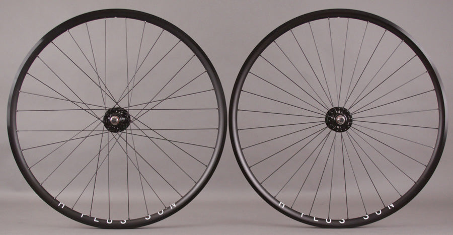 H + Plus Son Archetype Black Rims 32 spoke Formula Hubs Track Bike