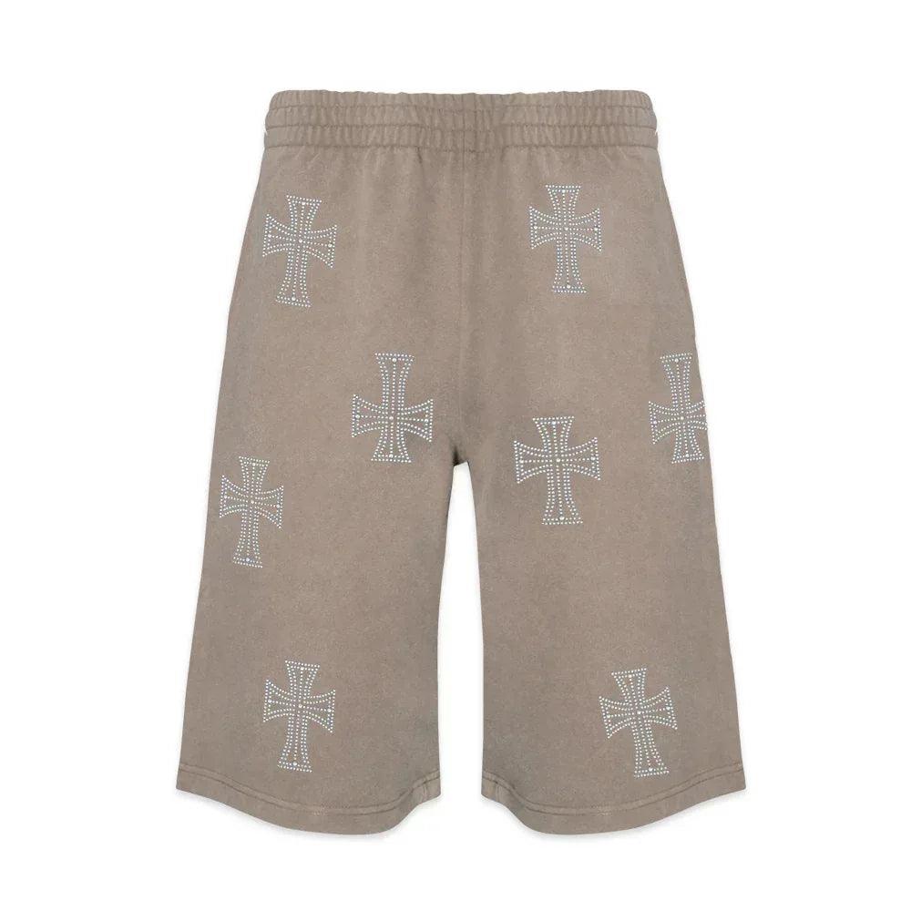 UNKNOWN LONDON Product Page - Outline Cross Rhinestone Baggy Sweat