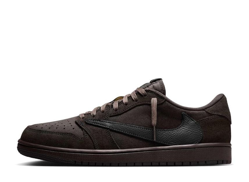 Travis Scott × Nike Air Jordan 1 Low OG SP Velvet Brown and Dark
