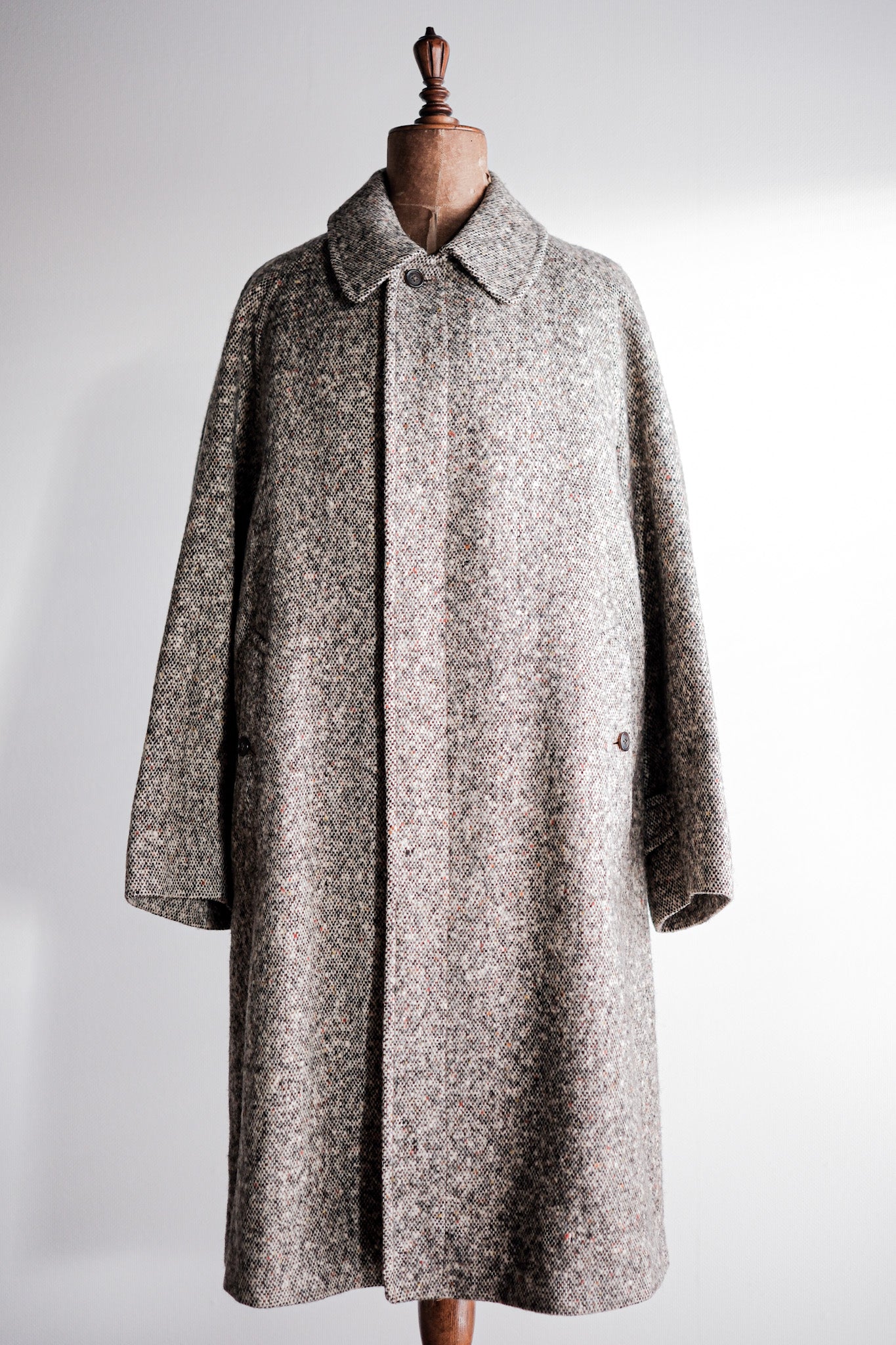 70's] Vintage Burberry's Single Single Raglan Balmacaan Coat Size.3