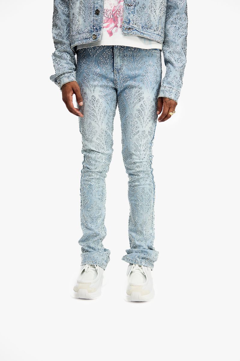 Guapi Aqua Blue Embellished Denim V2 Jeans – Viper Soles
