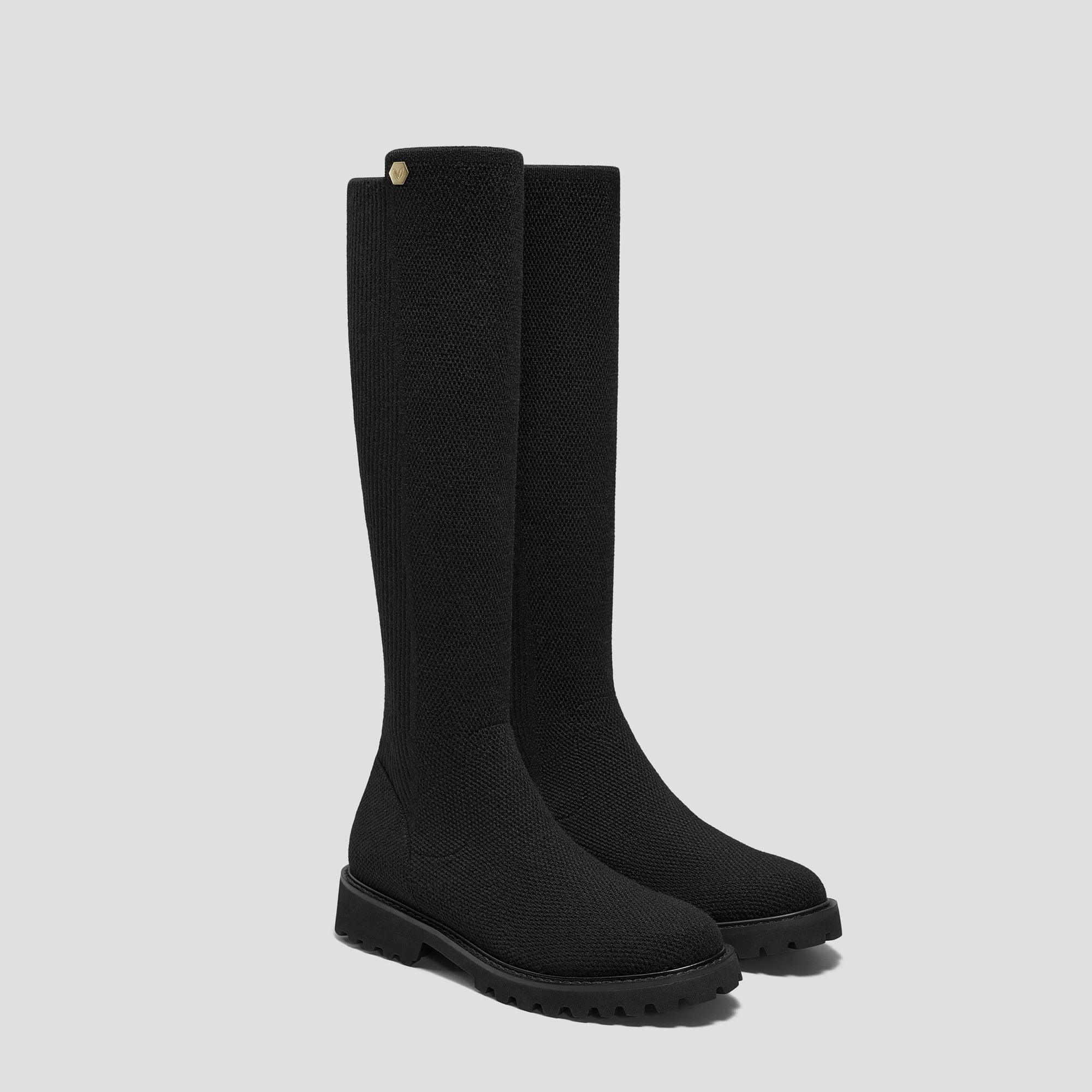 Filipa] ラウンドトゥ 撥水加工 ストレッチ ロングブーツ – VIVAIA JAPAN