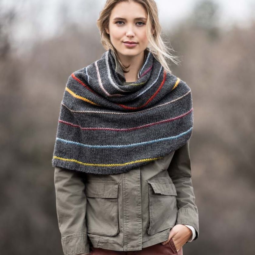 27-Color Snood Knitting Project | Blue Sky Fibers Woolstok Wrap Kit