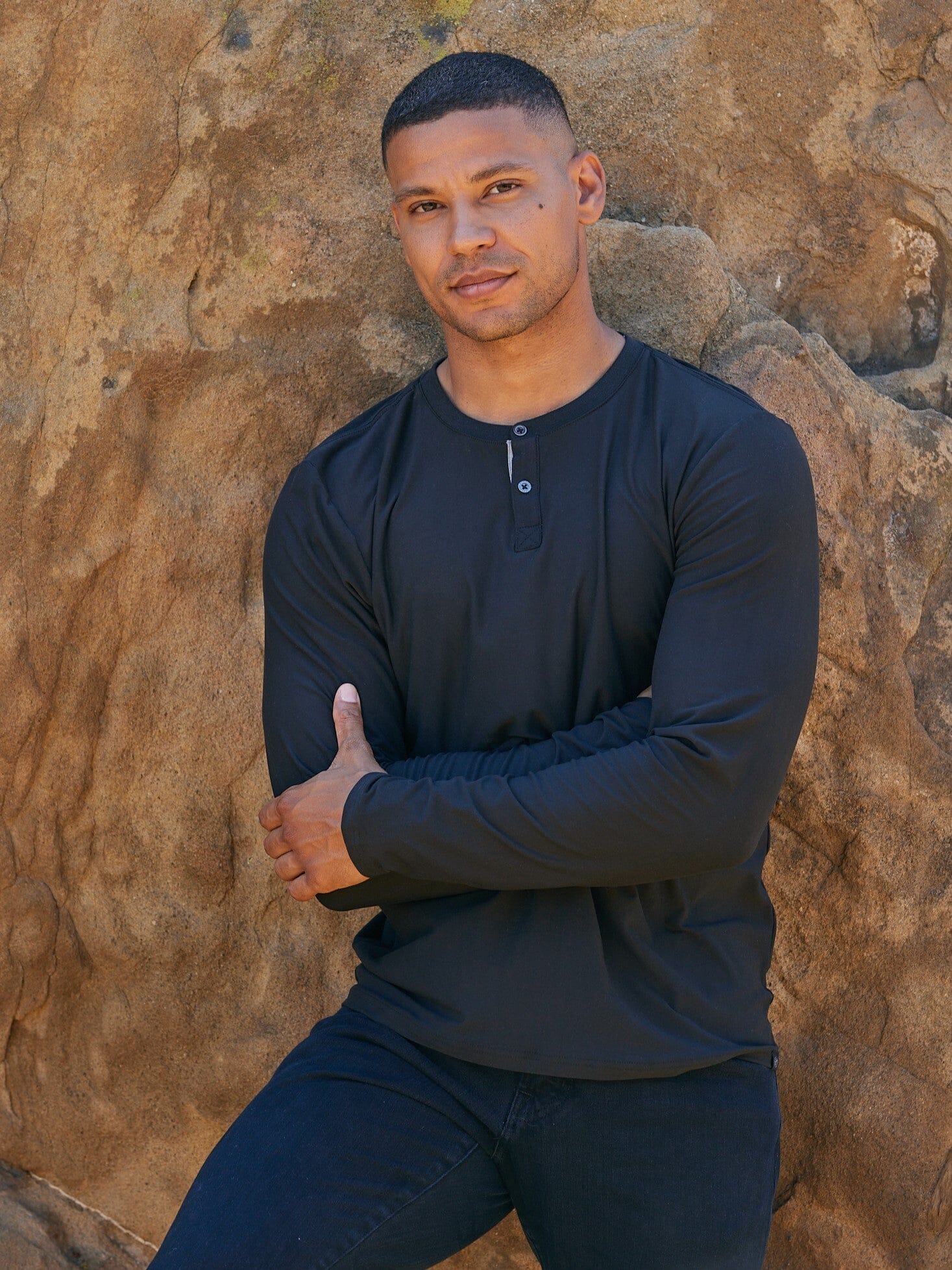 Frederick Luxe Jersey Long Sleeve Henley – Threads 4 Thought