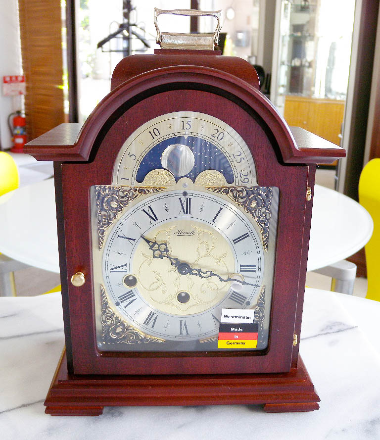 ヘルムレ 置き時計 8日巻 ウエストミンスター ムーンフェイズ 22864