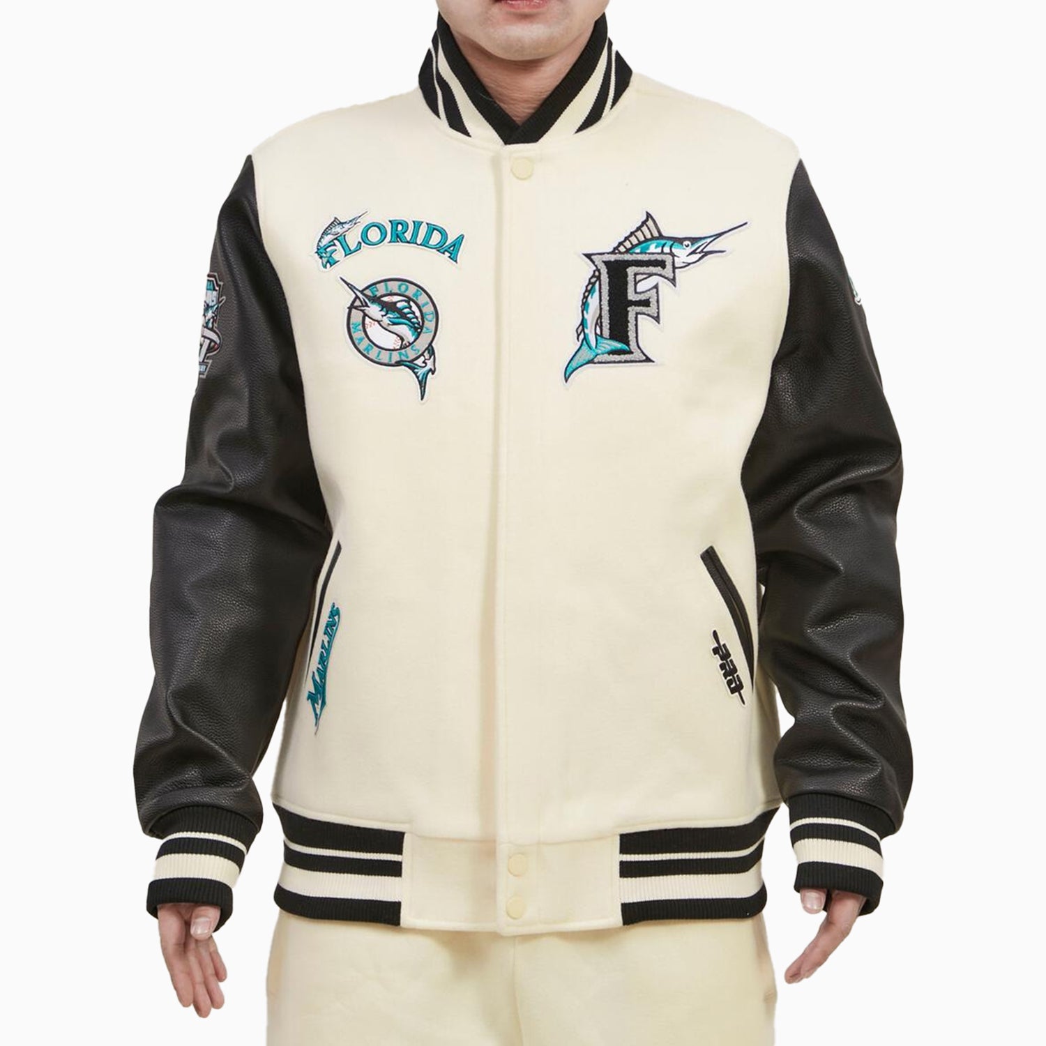 Pro Standard Men's Florida Marlins MLB Wool Varsity Jacket