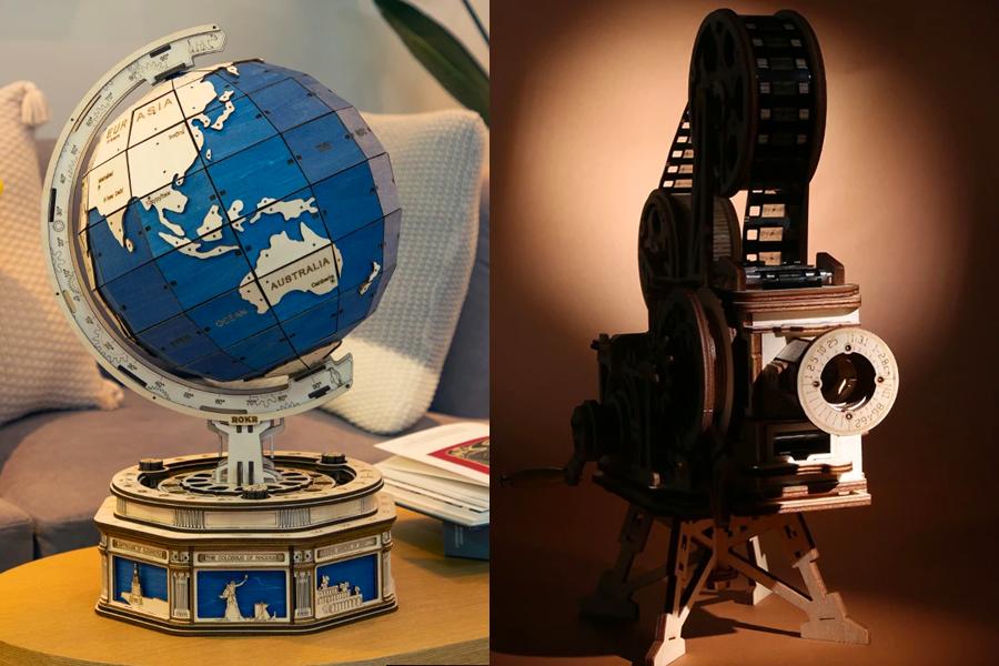 ウッドパズル に「地球儀」と「映写機」が新登場！