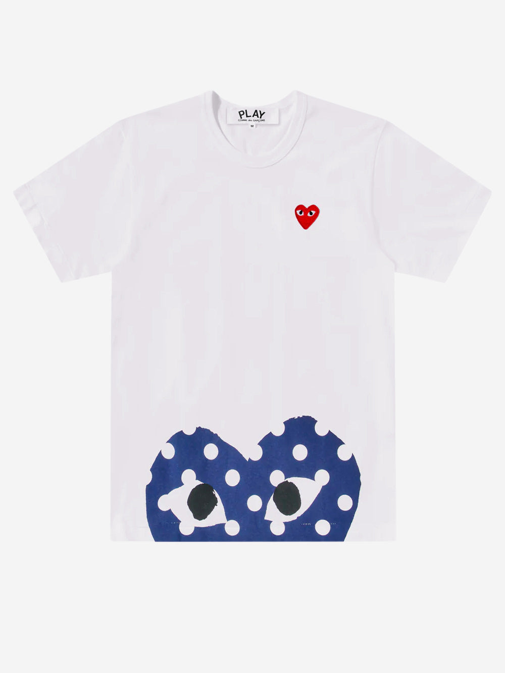 COMME DES GARCONS PLAY White T-shirt with polka dot heart AX-T236