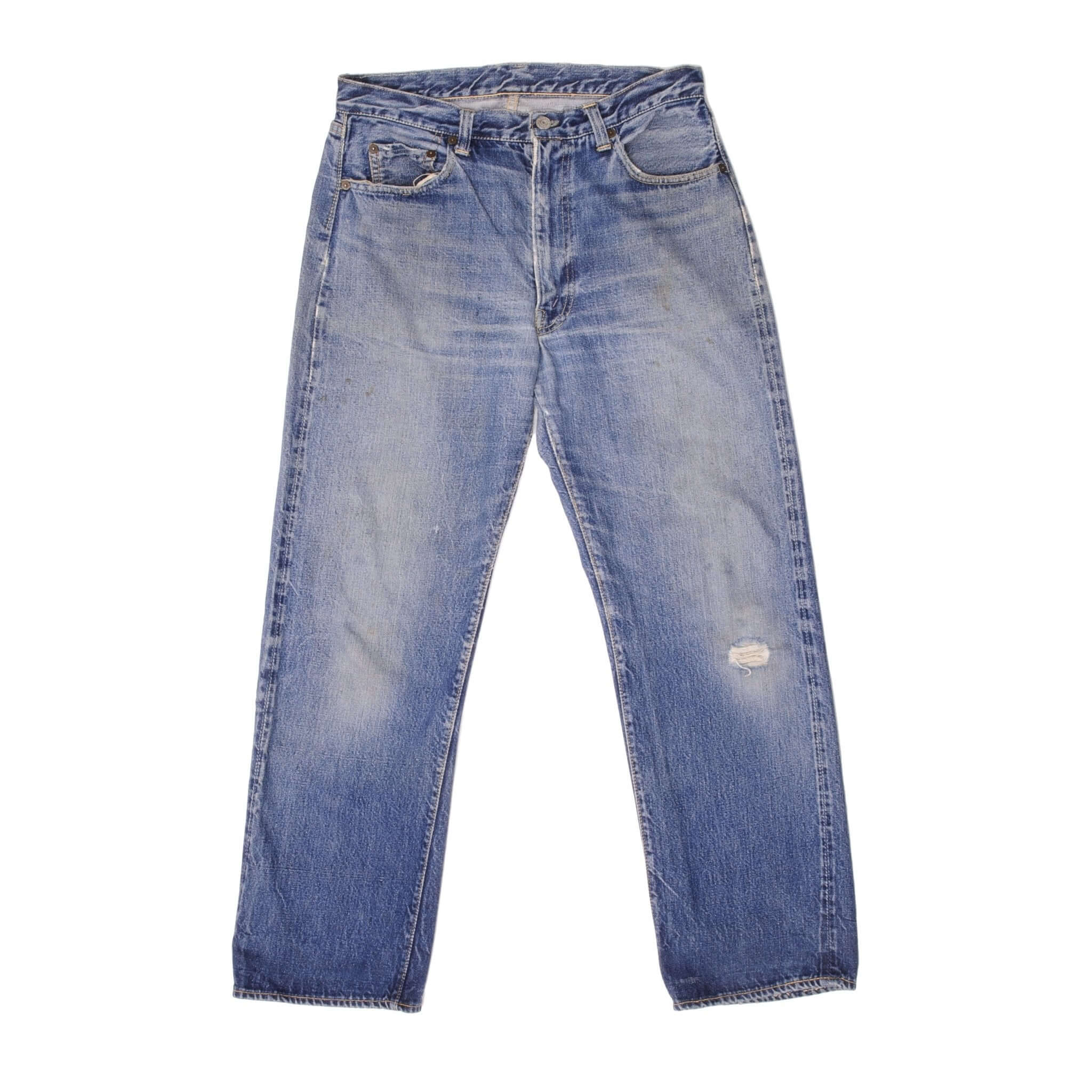 VINTAGE LEVIS BIG E 501 Z XX JEANS INDIGO RIVET SELVEDGE 1950S W32 L29