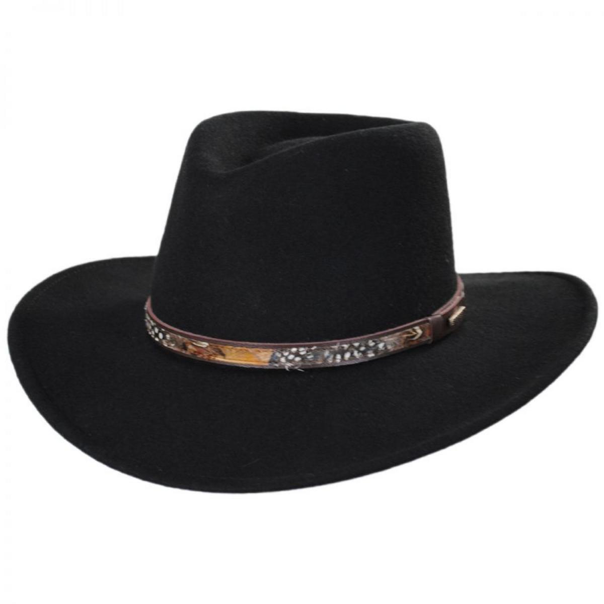 Stetson | Linwood Crushable Wool Felt Outback Hat – Village Hat Shop