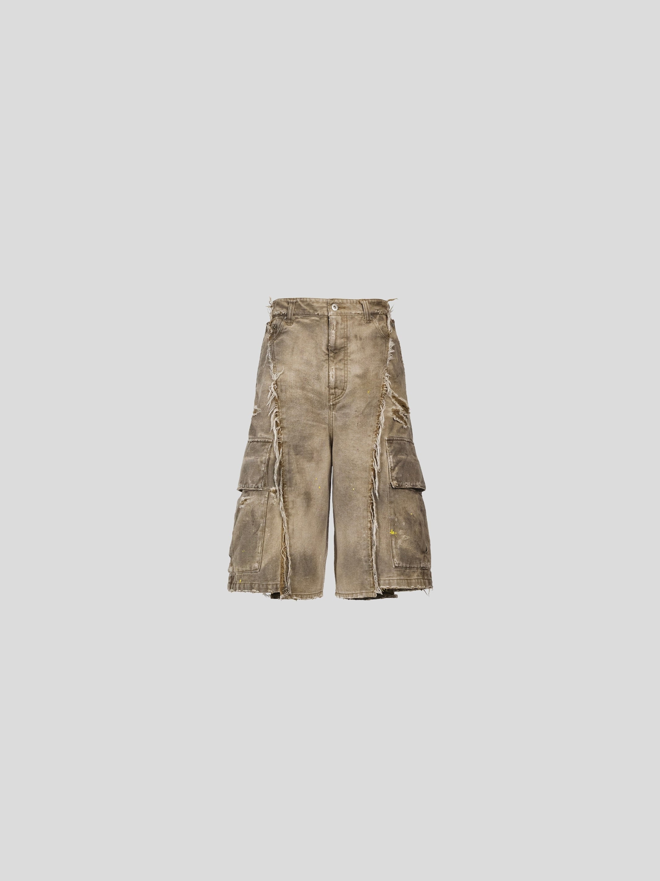DAX DESTROYED AFFIX CARGO SHORTS IN BRUSHED COTTON – VUJA DÉ