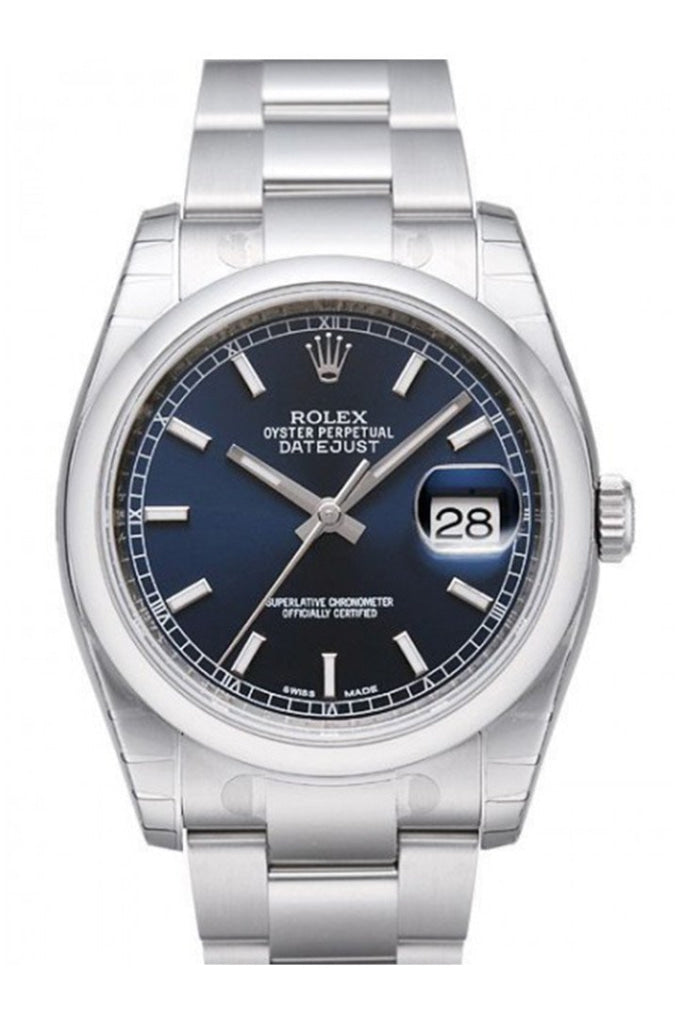 ROLEX 116200 Datejust 36 Blue Dial Stainless Steel Watch | WatchGuyNYC