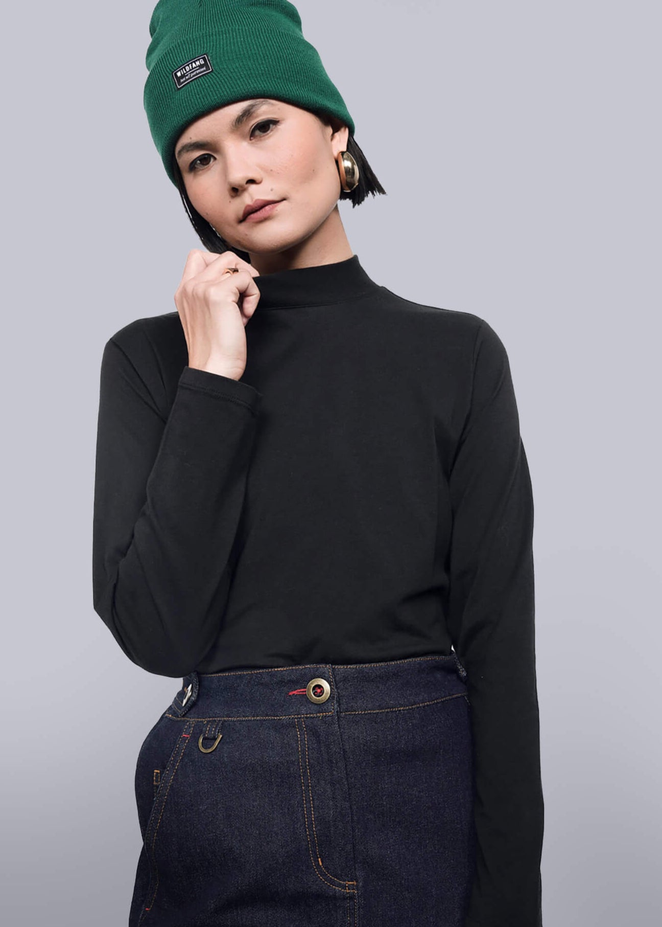 The Everyday Long Sleeve Mock Neck Tee – Wildfang