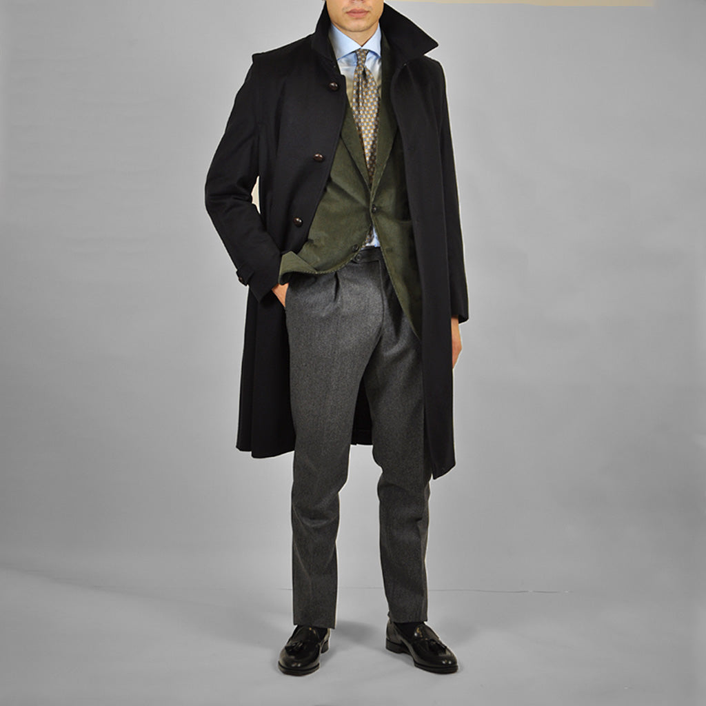 Men's Loden Coat Schneiders Hubertus Navy Blue – Wools Boutique Uomo