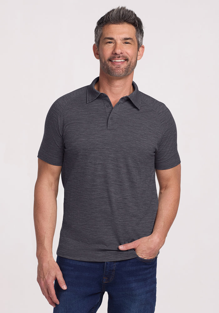 Mens Merino Wool Polo Shirt - Woolx Summit - Free Shipping