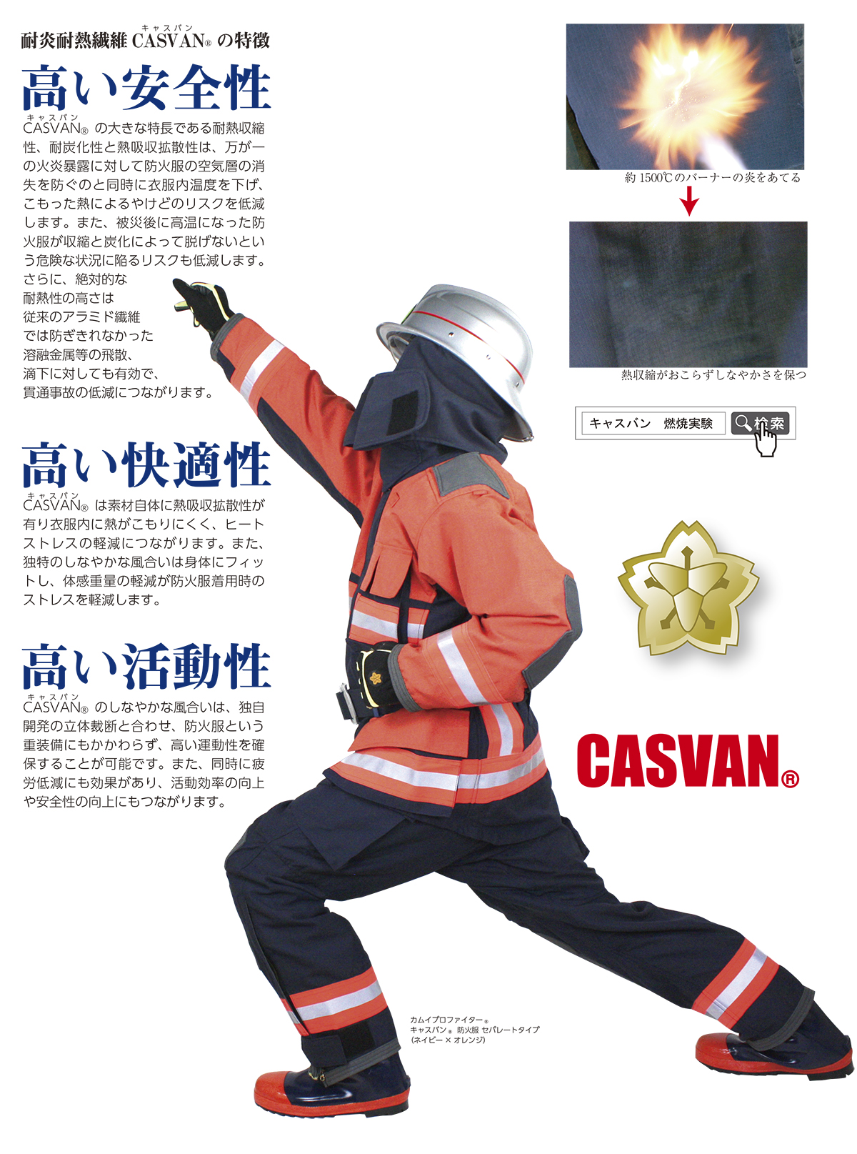 赤城工業｜防火服 キャスバン®団員