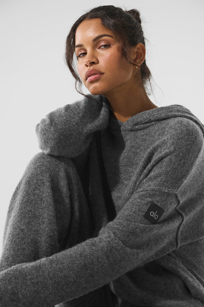 Wool Cashmere New Class Hoodie - Platinum Grey | ALO