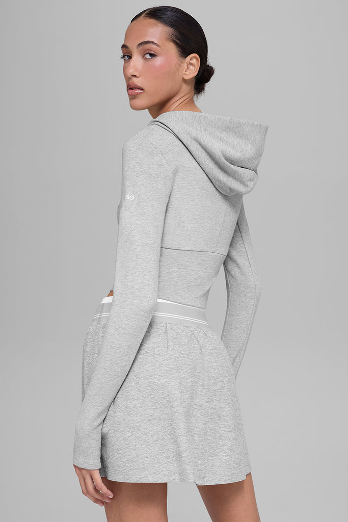 Sway Full Zip Hoodie - Athletic Heather Grey | ALO