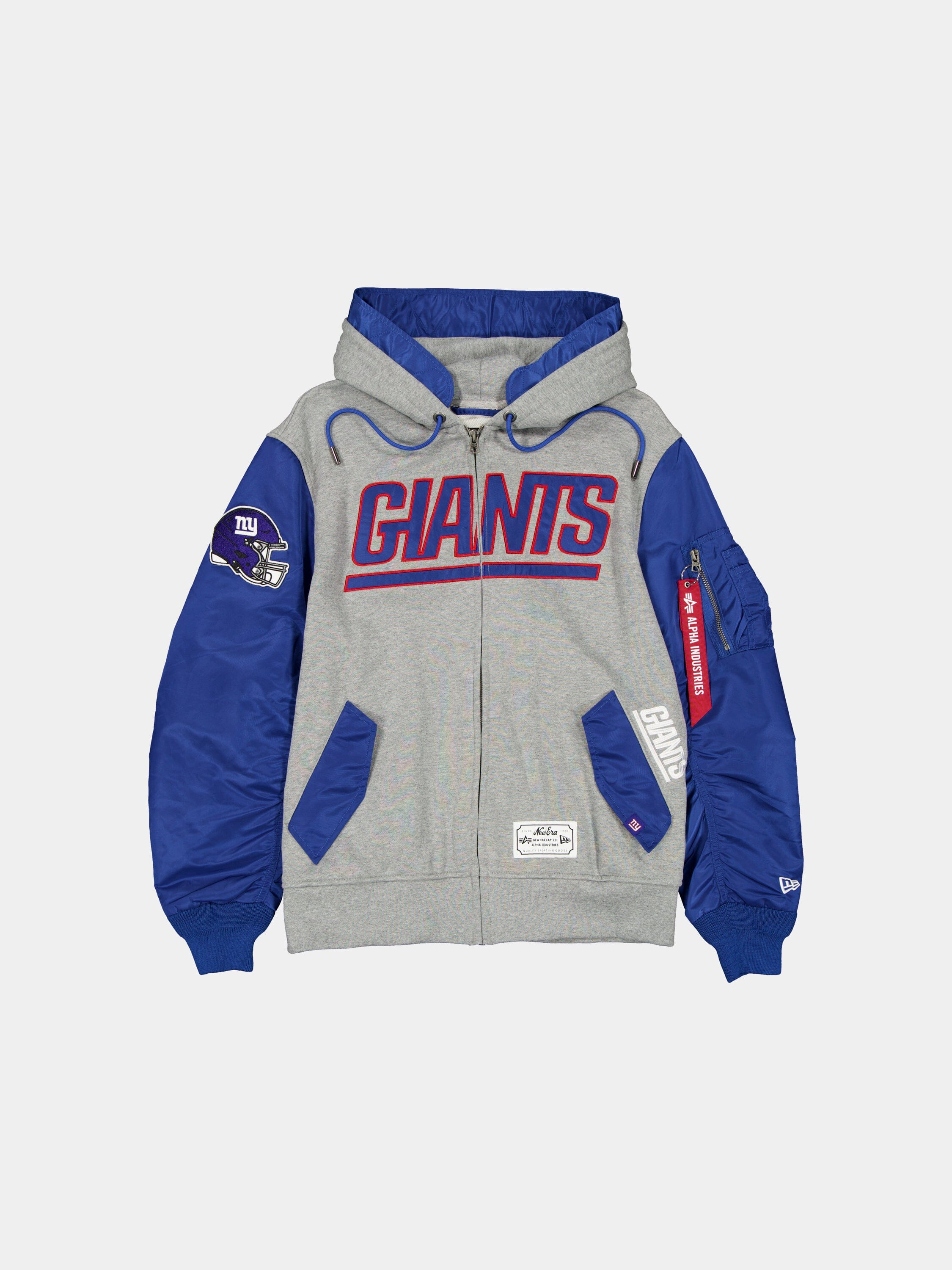 New York Giants X Alpha X New Era MA-1 Zip-Up Hoodie | Alpha