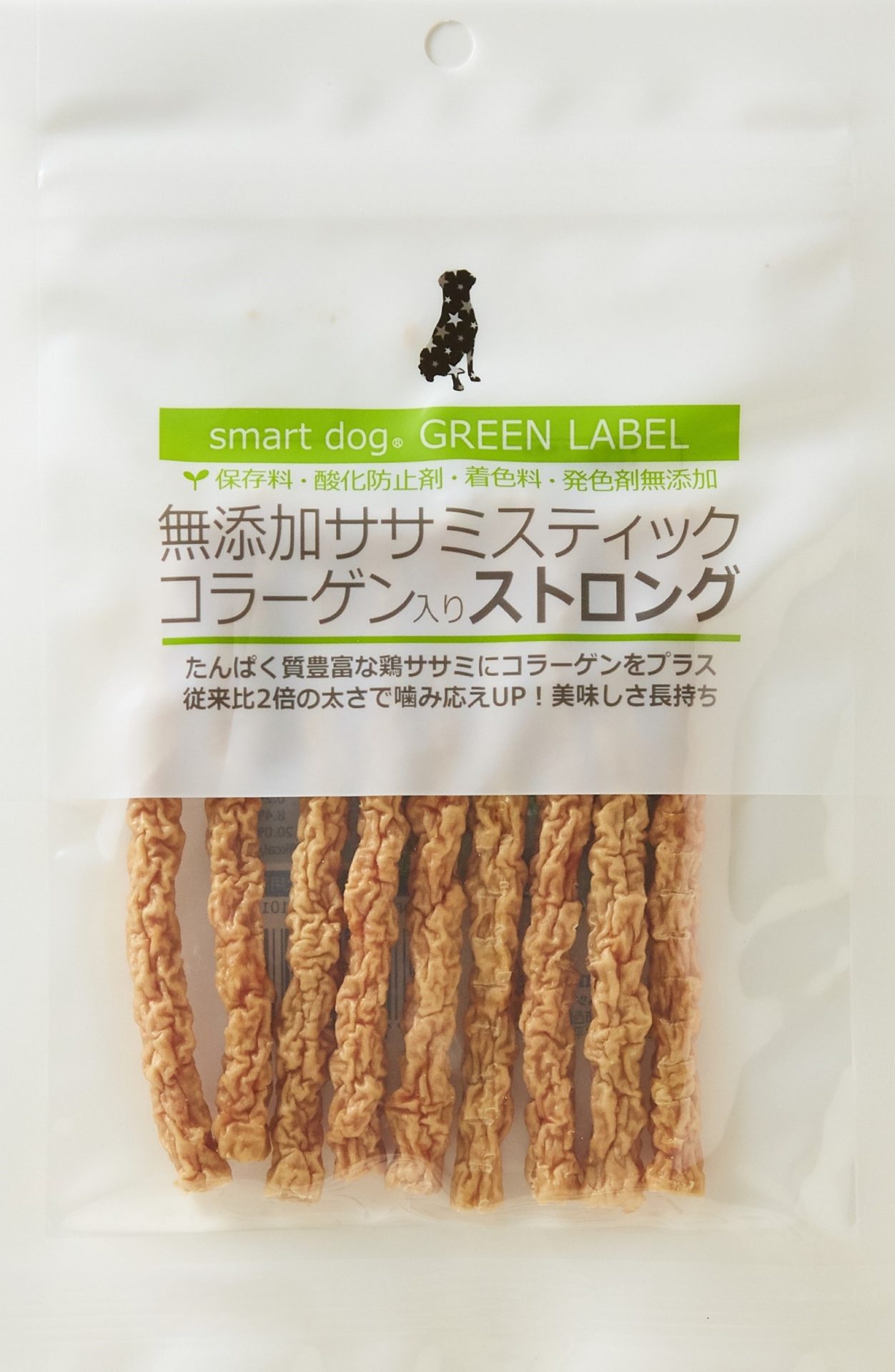 スマートドッグ グリーンラベル 無添加ササミスティック ストロング