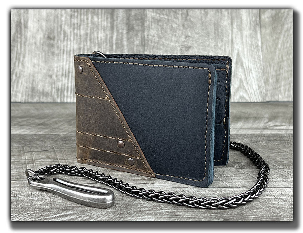 Leather Chain Wallet | Leather Biker Wallet | Guitar Pick Wallet