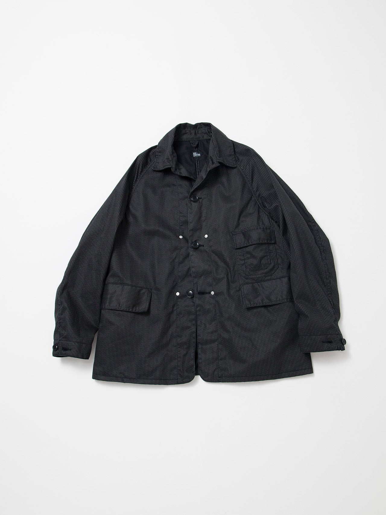 CJ001・Utility Game Jacket / Black Key Stripe - Grey Stripe on